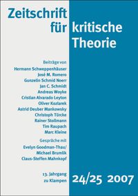 Cover Zeitschrift für kritische Theorie / Zeitschrift für kritische Theorie, Heft 24/25 (2007)
