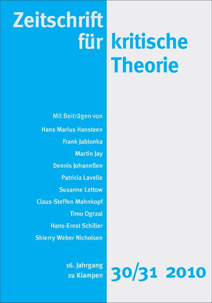 Cover Zeitschrift für kritische Theorie / Zeitschrift für kritische Theorie, Heft 30/31 (2010)