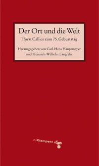 Cover Der Ort und die Welt