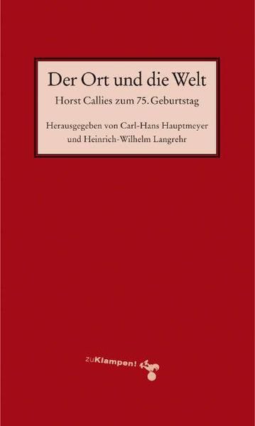 Cover Der Ort und die Welt