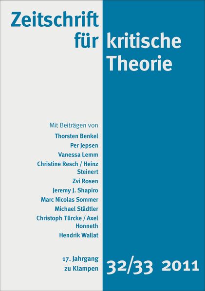 Cover Zeitschrift für kritische Theorie / Zeitschrift für kritische Theorie, Heft 32/33 (2011)
