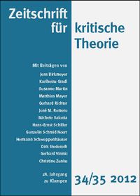 Cover Zeitschrift für kritische Theorie / Zeitschrift für kritische Theorie, Heft 34/35 (2012)
