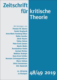 Cover Zeitschrift für kritische Theorie / Zeitschrift für kritische Theorie, Heft 48/49 (2019)