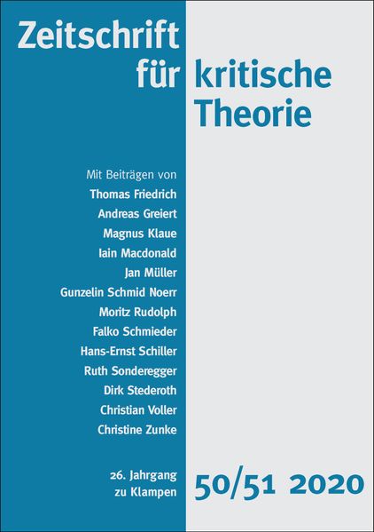 Cover Zeitschrift für kritische Theorie / Zeitschrift für kritische Theorie, Heft 50/51 (2020)