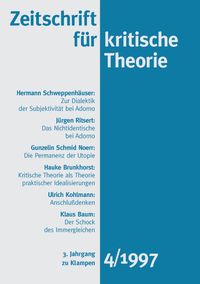 Cover Zeitschrift für kritische Theorie / Zeitschrift für kritische Theorie, Heft 4 (1997)