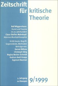 Cover Zeitschrift für kritische Theorie / Zeitschrift für kritische Theorie, Heft 9 (1999)