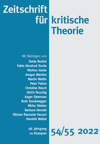 Cover Zeitschrift für kritische Theorie / Zeitschrift für kritische Theorie, Heft 54/55 (2022)