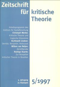 Cover Zeitschrift für kritische Theorie / Zeitschrift für kritische Theorie, Heft 5 (1997)