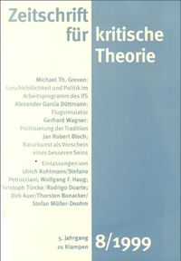 Cover Zeitschrift für kritische Theorie / Zeitschrift für kritische Theorie, Heft 8 (1999)