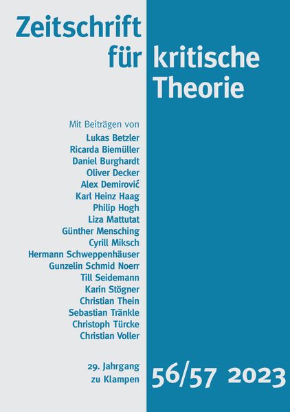 Cover Zeitschrift für kritische Theorie / Zeitschrift für kritische Theorie, Heft 56/57 (2023)