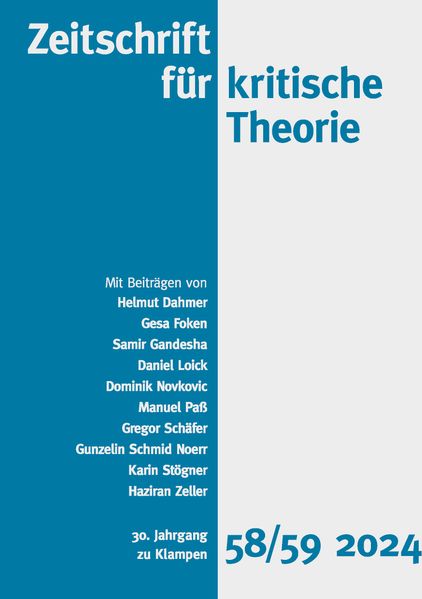 Cover Zeitschrift für kritische Theorie / Zeitschrift für kritische Theorie, Heft 58/59 (2024)