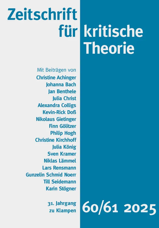 Umschlag zu Zeitschrift für kritische Theorie / Zeitschrift für kritische Theorie, Heft 60/61 (2025)