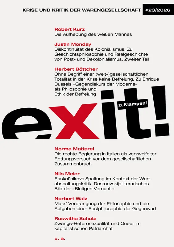 Umschlag zu exit! Krise und Kritik der Warengesellschaft 23/2026