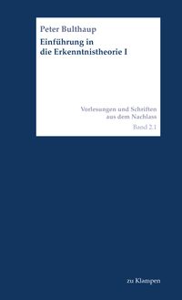 Cover Einführung in die Erkenntnistheorie I