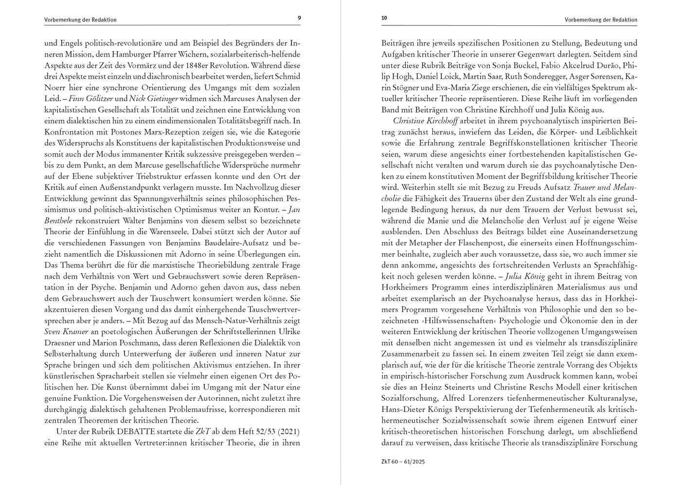Blick ins Buch zu Zeitschrift für kritische Theorie / Zeitschrift für kritische Theorie, Heft 60/61 (2025)