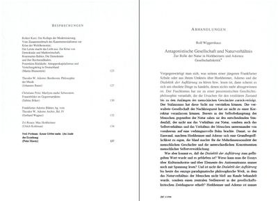 Blick ins Buch zu Zeitschrift für kritische Theorie / Zeitschrift für kritische Theorie, Heft 3 (1996)