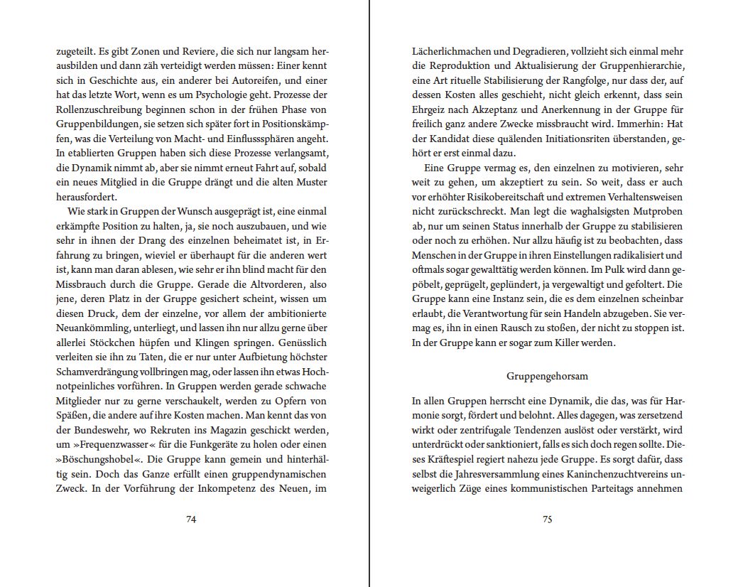 Blick ins Buch zu Gruppe und Graus