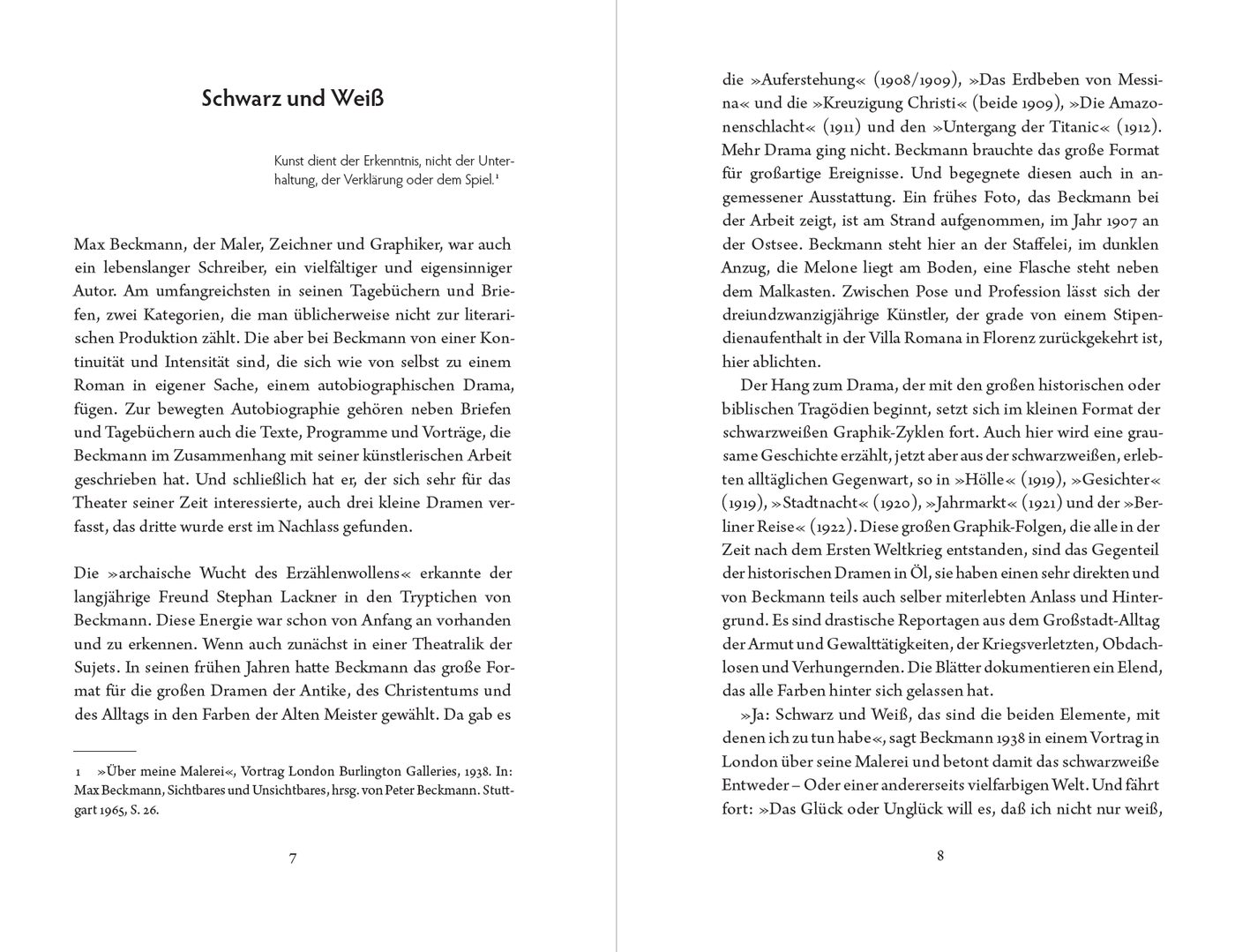 Blick ins Buch zu Max Beckmann