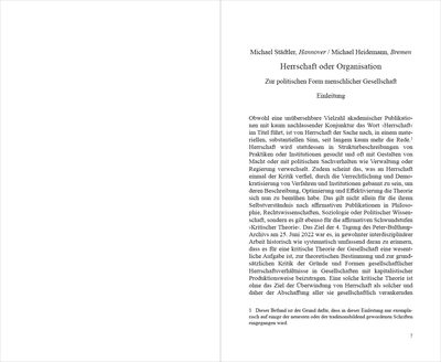 Blick ins Buch zu Herrschaft oder Organisation