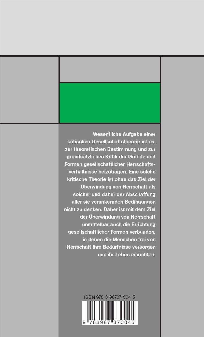 Rückseite zu Herrschaft oder Organisation