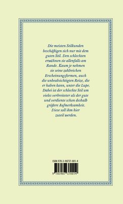 Rückseite zu Wie man schlecht schreibt