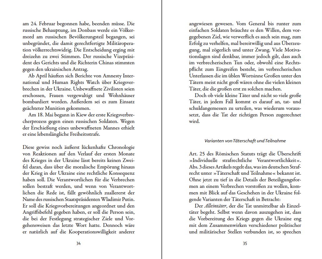 Blick ins Buch zu Putin vor Gericht?