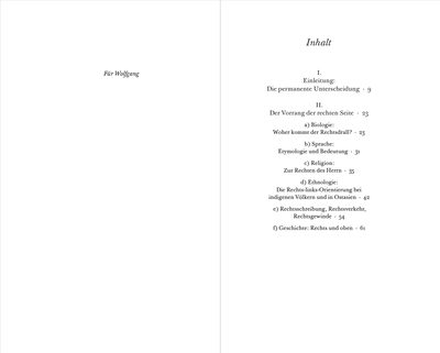 Blick ins Buch zu Rechts und links