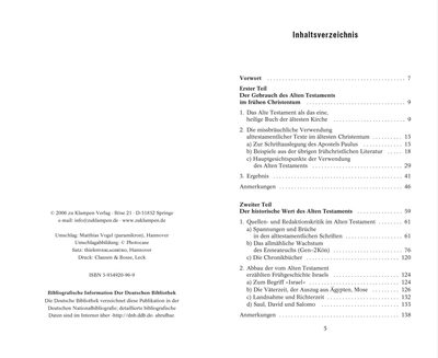 Blick ins Buch zu Altes Testament und christliche Kirche