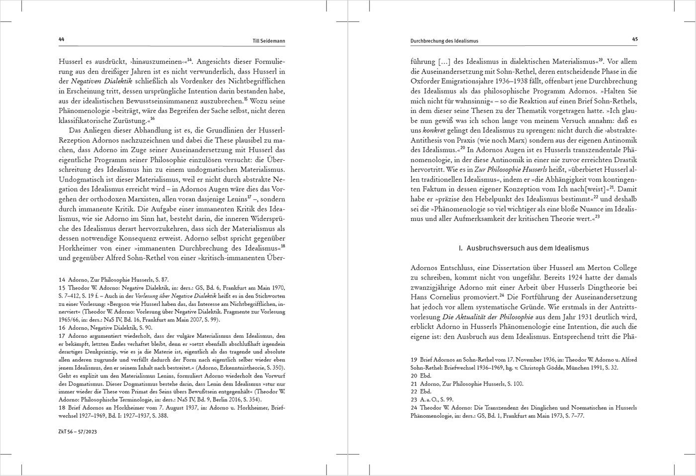 Blick ins Buch zu Zeitschrift für kritische Theorie / Zeitschrift für kritische Theorie, Heft 56/57 (2023)