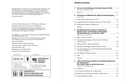 Blick ins Buch zu Der Berlin-Monitor 2023