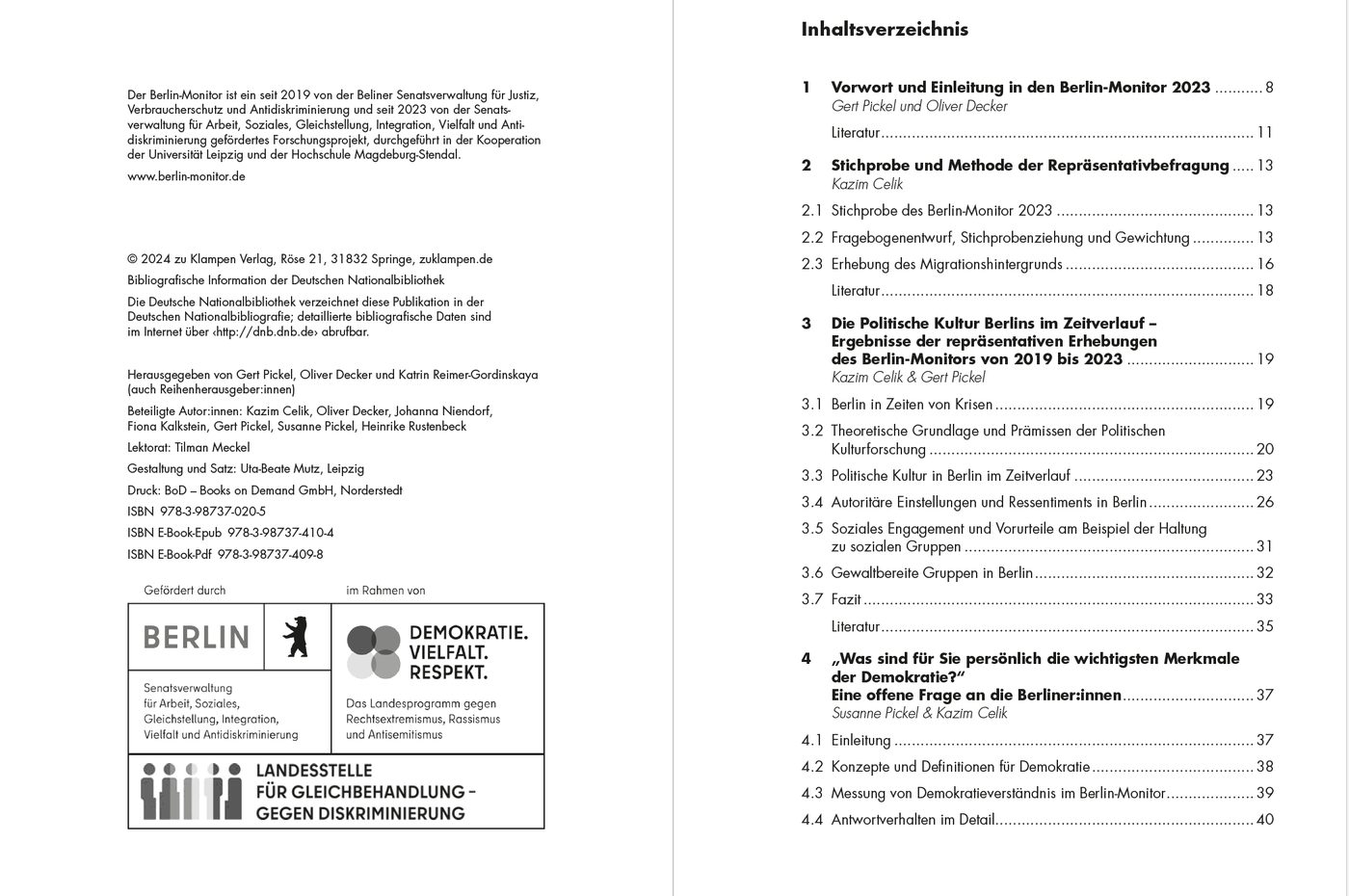 Blick ins Buch zu Der Berlin-Monitor 2023