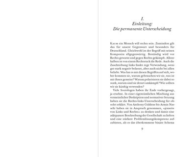 Blick ins Buch zu Rechts und links