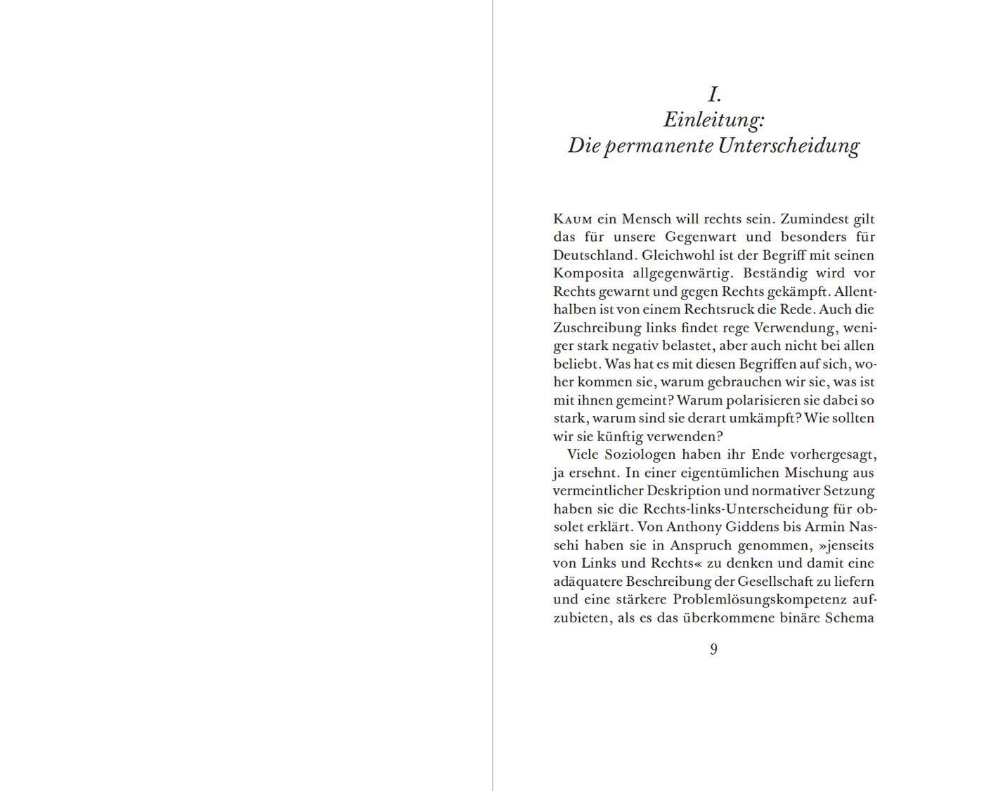 Blick ins Buch zu Rechts und links
