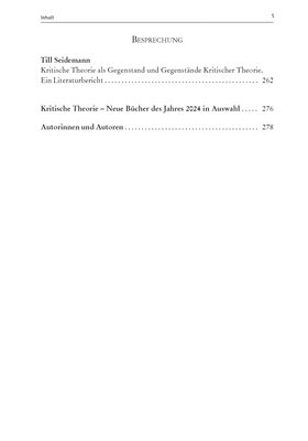 Blick ins Buch zu Zeitschrift für kritische Theorie / Zeitschrift für kritische Theorie, Heft 60/61 (2025)