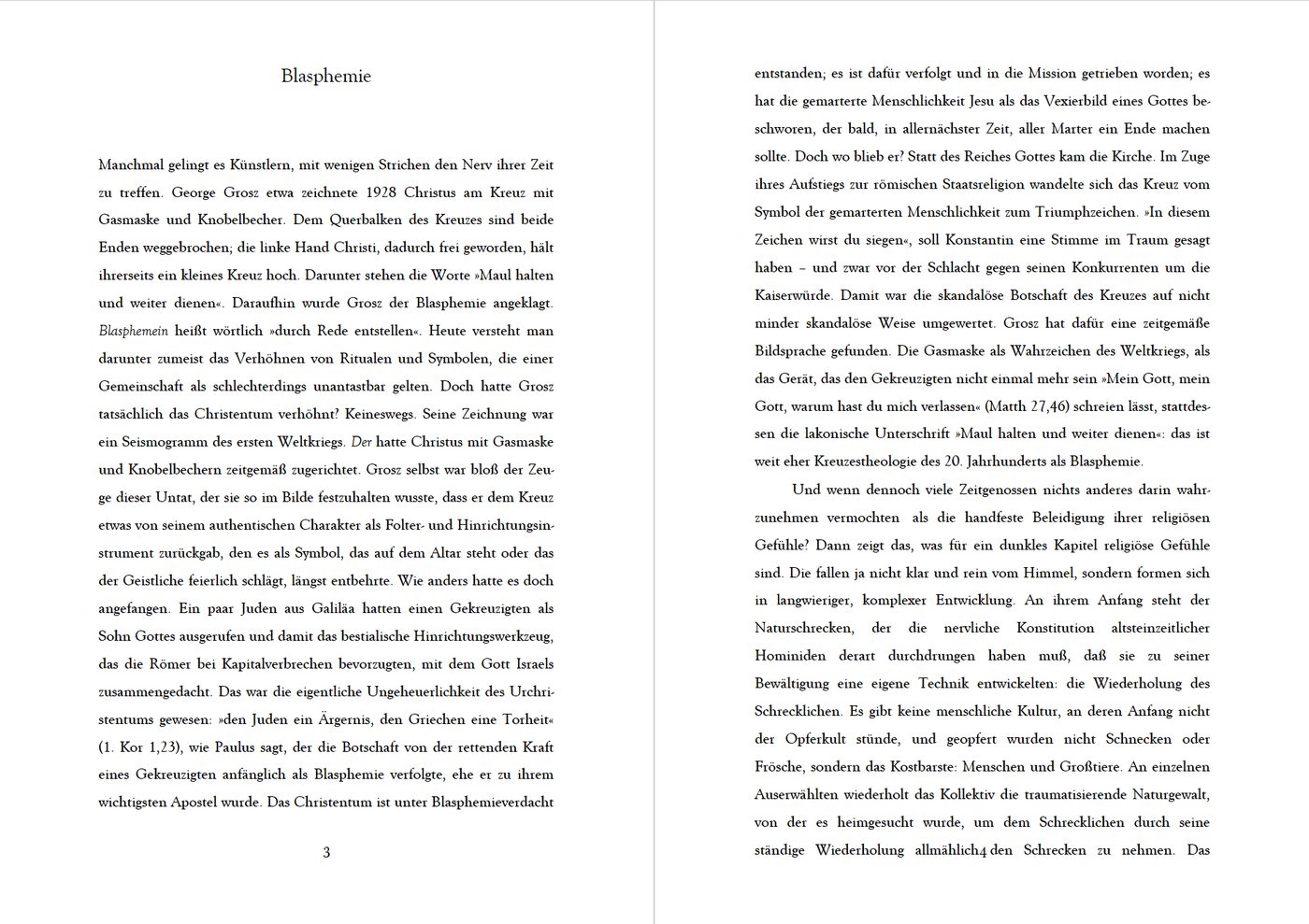 Blick ins Buch zu Blasphemie