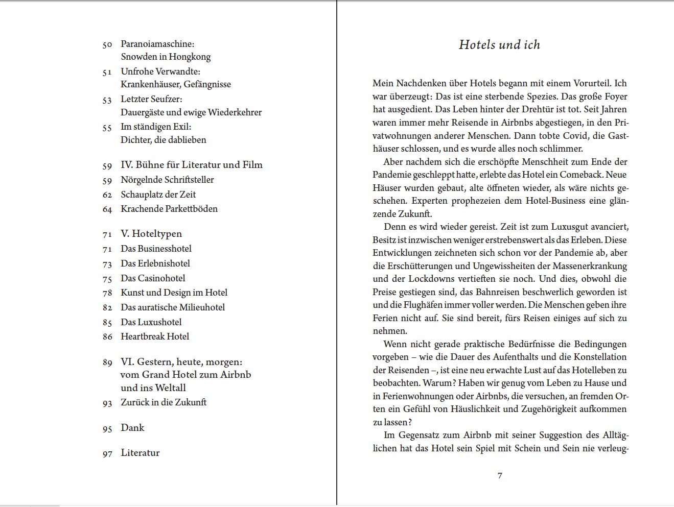 Blick ins Buch zu Leben im Hotel