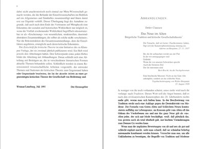 Blick ins Buch zu Zeitschrift für kritische Theorie / Zeitschrift für kritische Theorie, Heft 1 (1995)