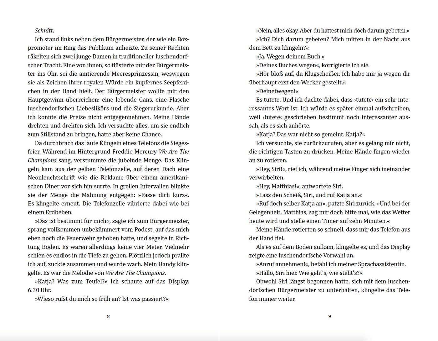 Blick ins Buch zu Erinnerungen, die noch nicht stattgefunden haben, sind umgehend nachzuholen