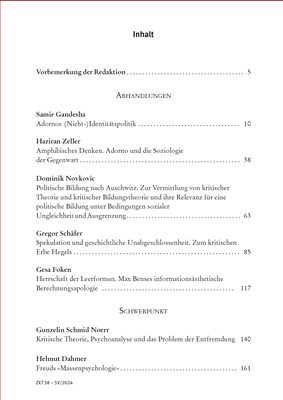 Blick ins Buch zu Zeitschrift für kritische Theorie / Zeitschrift für kritische Theorie, Heft 58/59 (2024)