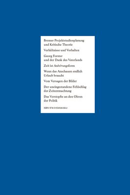 Rückseite zu Schriften / Zeit, Geschichte, Zeitgeschichte. Schriften 8