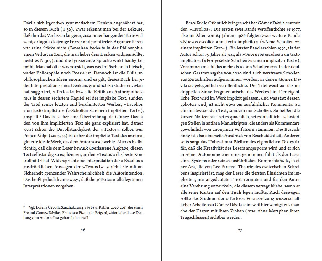 Blick ins Buch zu Im Dialog mit Gómez Dávila