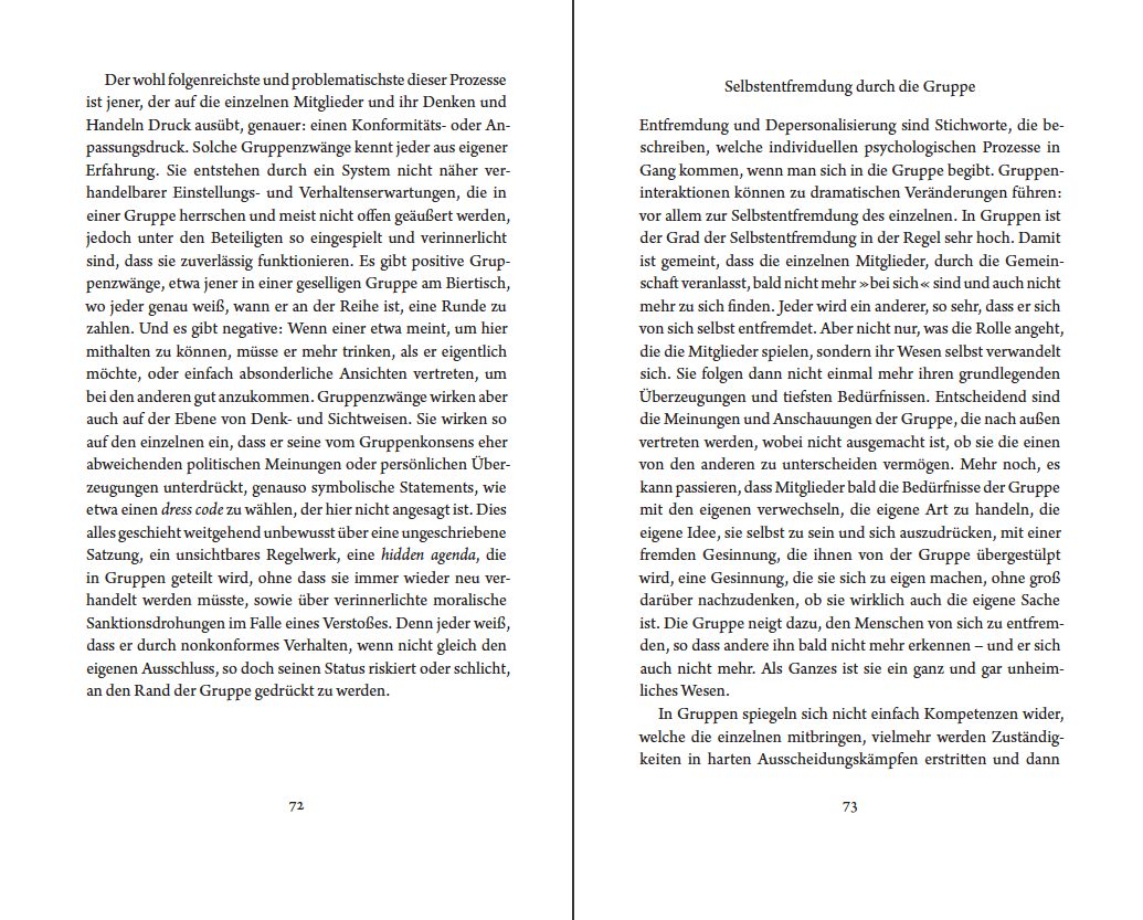 Blick ins Buch zu Gruppe und Graus