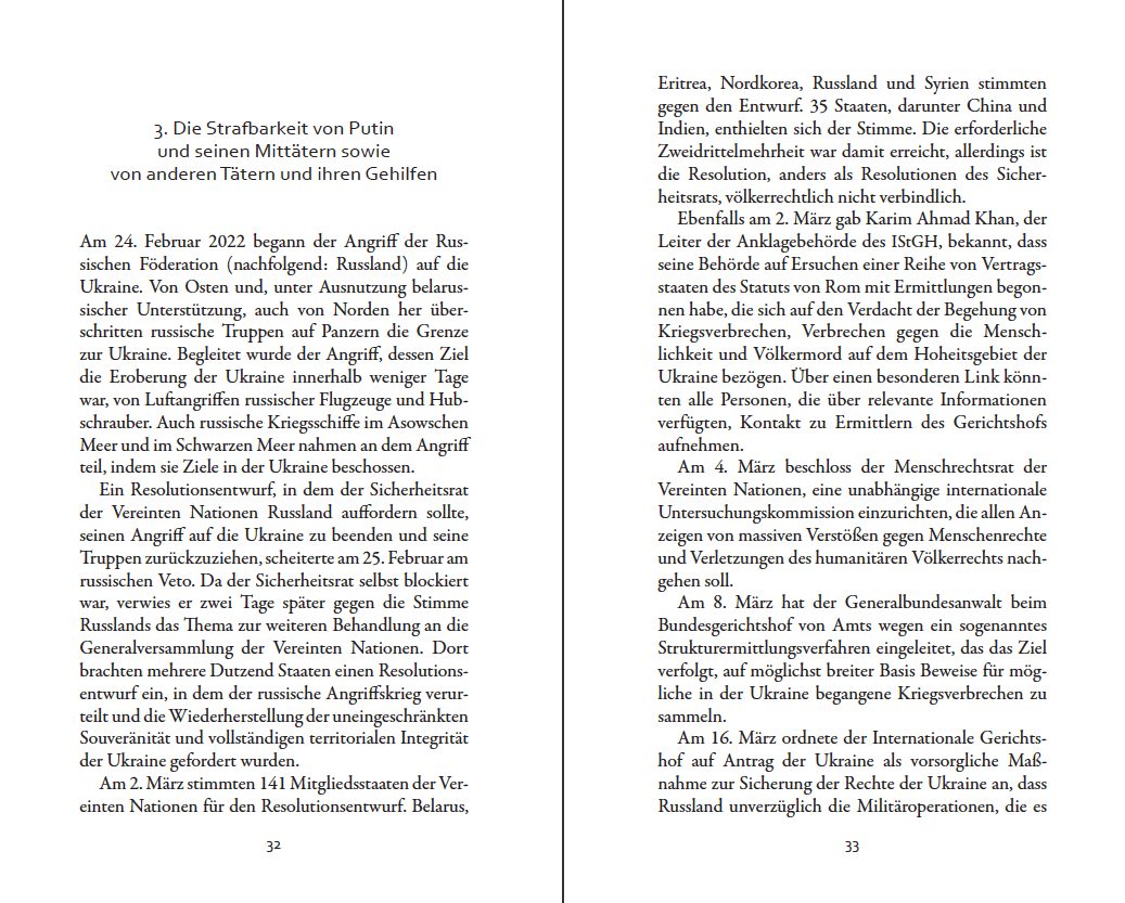 Blick ins Buch zu Putin vor Gericht?