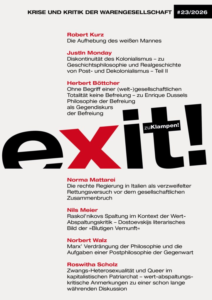 exit! Krise und Kritik der Warengesellschaft #23/2026-Jahrgang 23